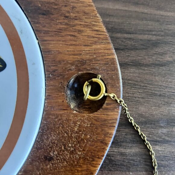 Vintage MCM 1970s Wood Serving Board with Ceramic Tile and Knife - Picture 5 of 8